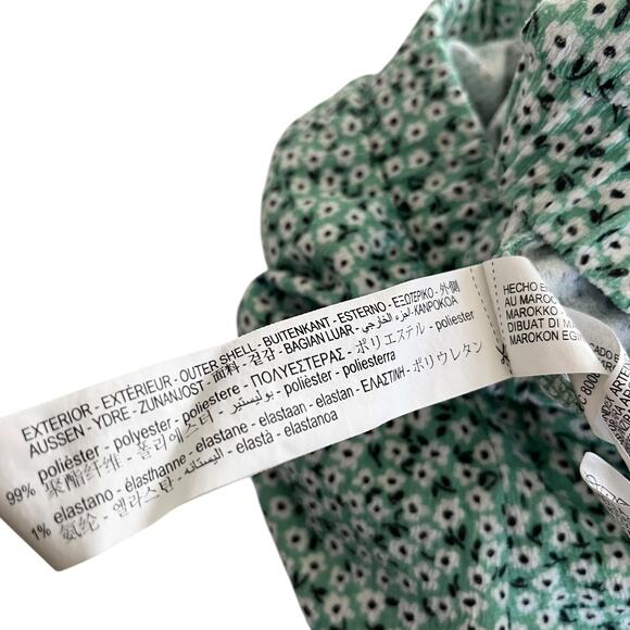 Zara Girls Green Floral A-Line Ruffled Mini Skort Size 13-14 - Picture 7 of 7